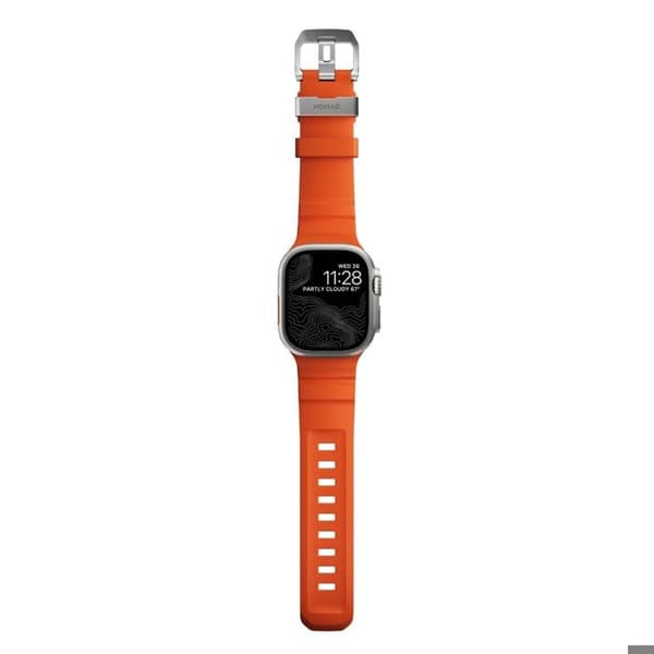 Nomad Armband Rocky Point för Apple Watch 42mm / 44mm / 45mm / 49mm - Magma / Grå - NM014872858