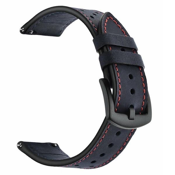 Nahkainen kellon ranneke Garmin Forerunner 570 (47mm) - Musta