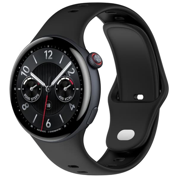 INF Tyylikäs silikonihihna Vivo Watch 5:lle Musta