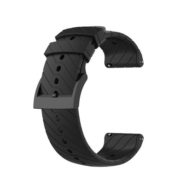 INF Silikonrem for Suunto & Fossil Smartklokker Sort