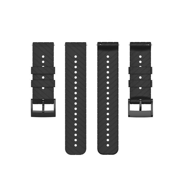 INF Silikonrem for Suunto & Fossil Smartklokker Sort