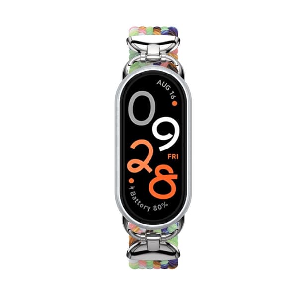 INF Stilfuld Nylon Elastisk Xiaomi Mi Band 9 Rem Armbånd