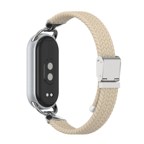 INF Snyggt flätat spänneband för Xiaomi Mi Band 9/10 Aprikos