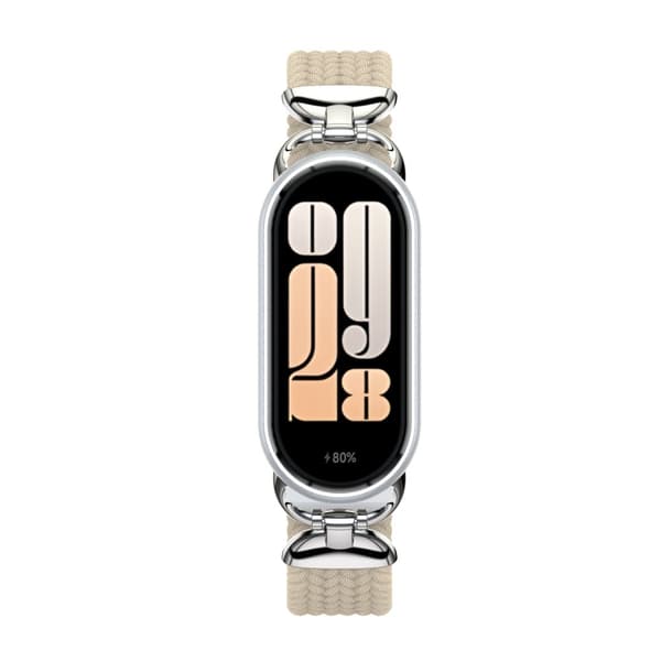 INF Snyggt flätat spänneband för Xiaomi Mi Band 9/10 Aprikos