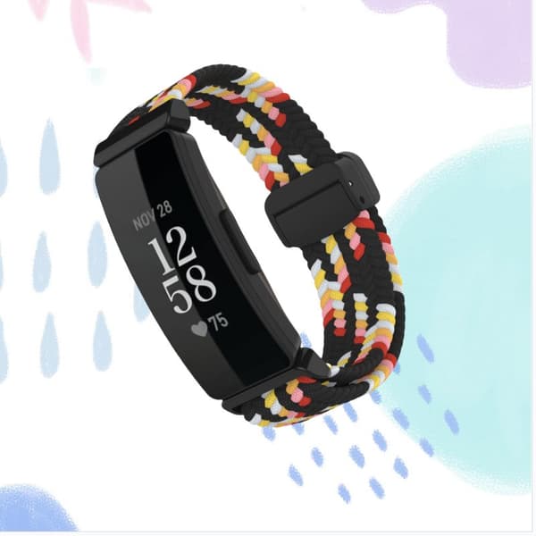 INF Tyylikäs kudottu nailoninen magneettinen ranneke Fitbit Inspire 3:lle Monivärinen