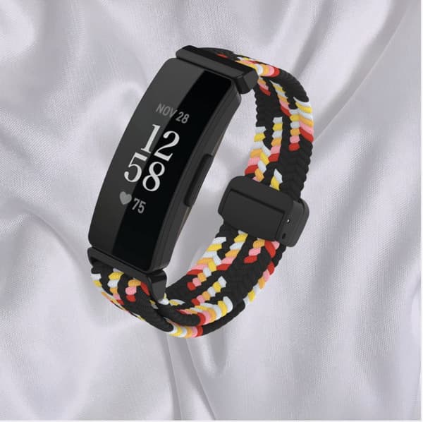INF Tyylikäs kudottu nailoninen magneettinen ranneke Fitbit Inspire 3:lle Monivärinen