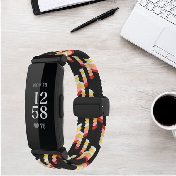INF Tyylikäs kudottu nailoninen magneettinen ranneke Fitbit Inspire 3:lle Monivärinen