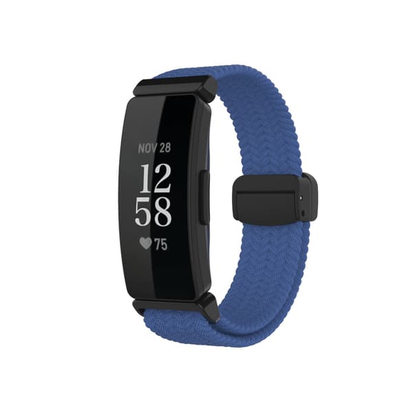 INF Stilfuld Vævet Nylon Magnetisk Rem til Fitbit Inspire 3 Blå