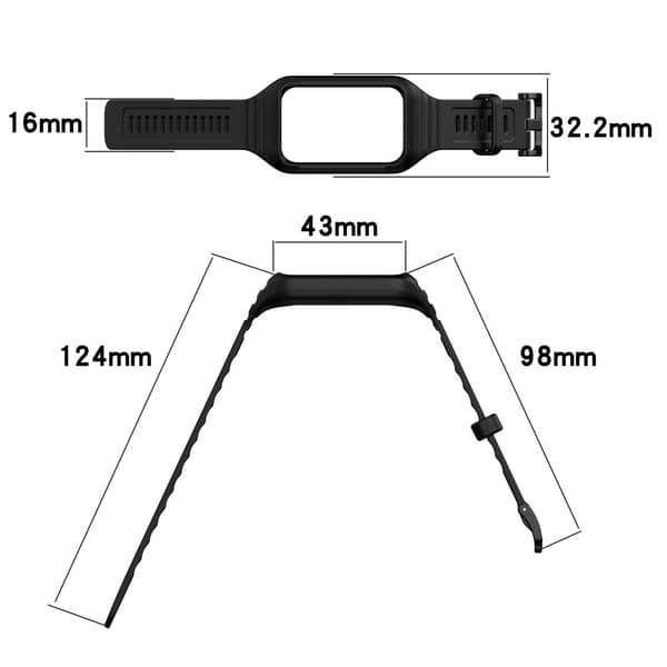 INF Silikonrem for Honor Band 10 & Band 9 Sort