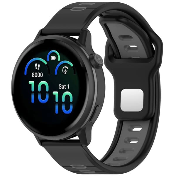 INF Silikon klokkerem til Garmin Vivoactive 6 Svart+grå