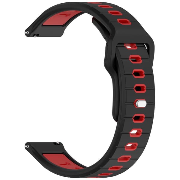 INF Silikonarmband för Garmin vivoactive 6 Svart+röd