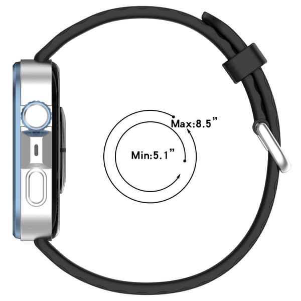 INF Silikonarmband för Huawei Fit 4 Pro med silverspänne Svart