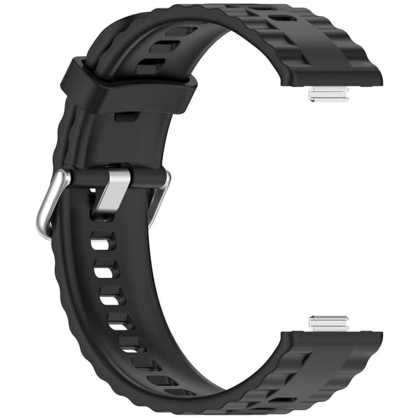 INF Silikonarmband för Huawei Fit 4 Pro med silverspänne Svart