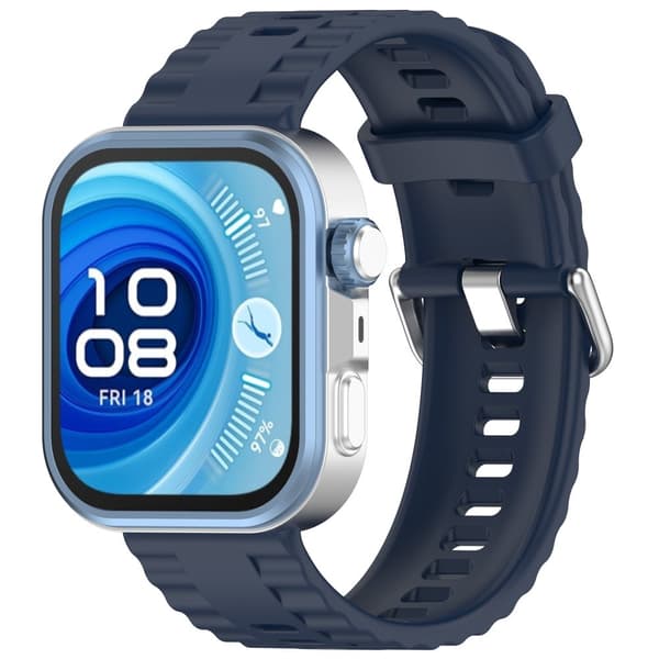 INF Silikonarmband för Huawei Fit 4 Pro med silverspänne Blå