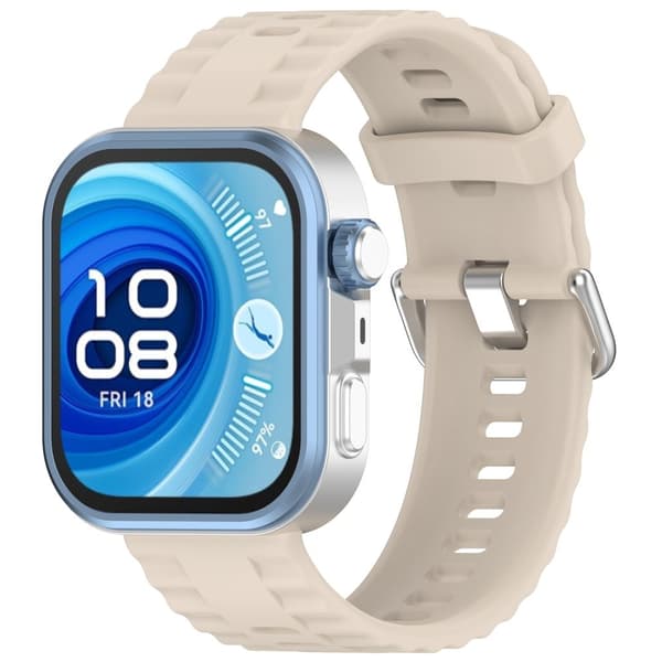 INF Silikonrem for Huawei Fit 4 Pro med sølvspenne Hvit