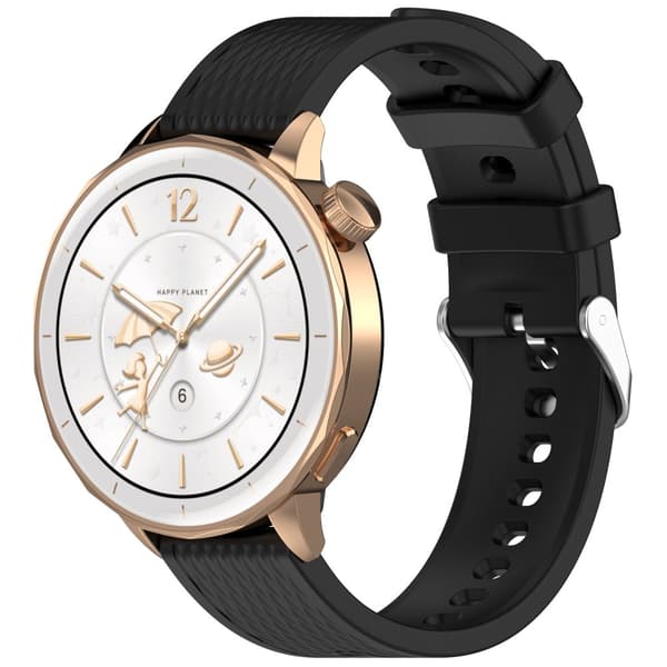 INF Tyylikäs silikoniranneke OPPO Watch X2 Minille (18 mm) Musta