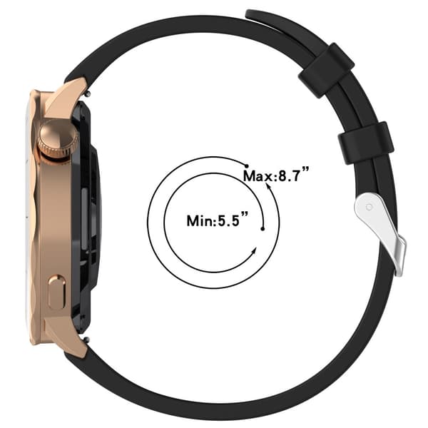 INF Tyylikäs silikoniranneke OPPO Watch X2 Minille (18 mm) Musta