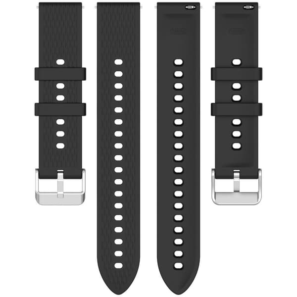INF Tyylikäs silikoniranneke OPPO Watch X2 Minille (18 mm) Musta