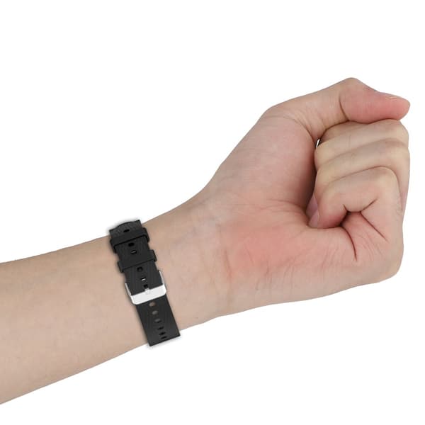 INF Tyylikäs silikoniranneke OPPO Watch X2 Minille (18 mm) Musta