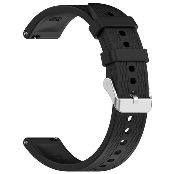 INF Tyylikäs silikoniranneke OPPO Watch X2 Minille (18 mm) Musta