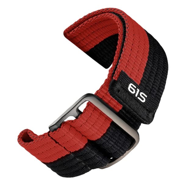 INF Garmin Fenix 8/7X/970/965 Sport Nylon -kellon ranneke Punainen 22 mm