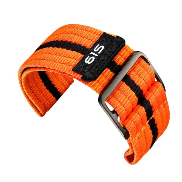INF Garmin Fenix 8/7X/970/965 Sport Nylon -kellon ranneke Oranssi 22 mm