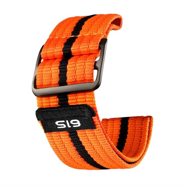 INF Garmin Fenix 8/7X/970/965 Sport Nylon -kellon ranneke Oranssi 22 mm