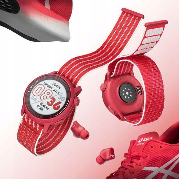 Armband till smartklocka - Coros armbandskoppling i nylon 20 mm - Korall, APEX 2, PACE 2, APEX 42'''
