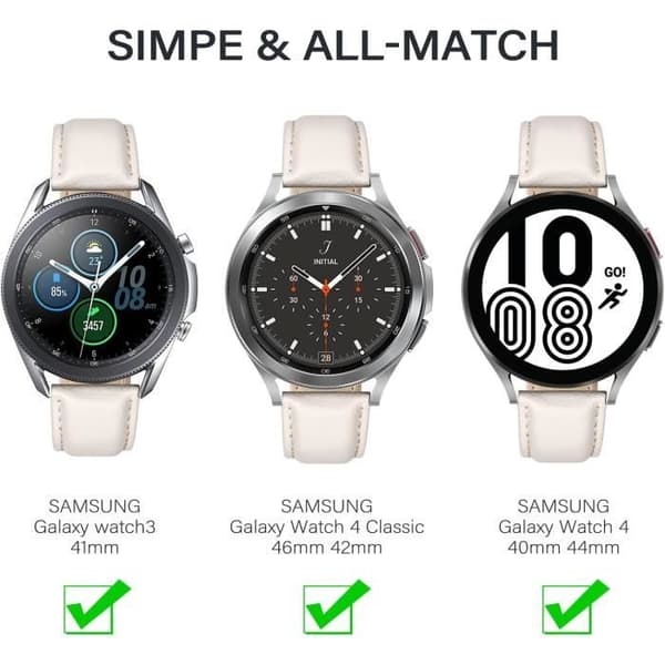 Äkta läderarmband för Samsung Galaxy Watch 6 40mm 44mm