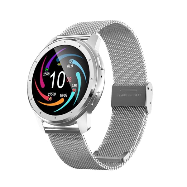 INF Steel Glue Smartwatch - Bluetooth-opkald Sølv