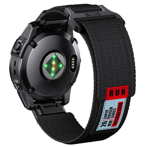 INF Garmin Fenix 8 nylonrem Sort 26 mm