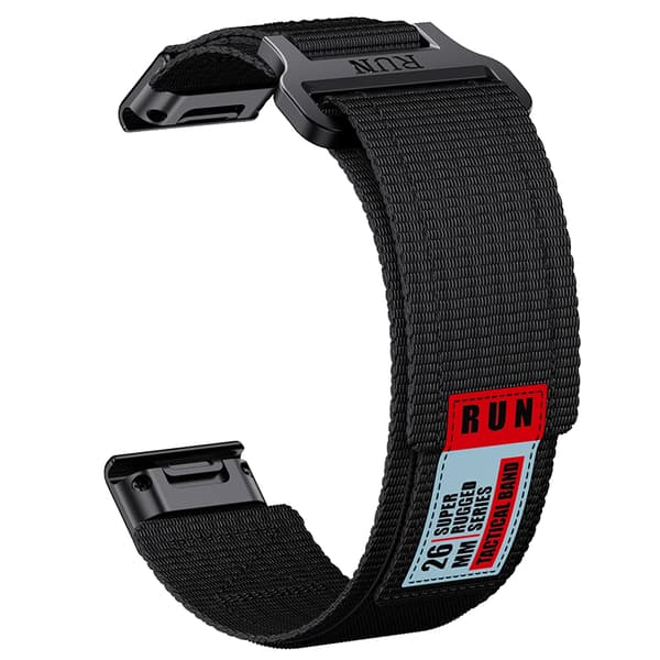 INF Garmin Fenix 8 nylonrem Sort 26 mm