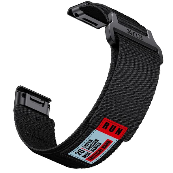 INF Garmin Fenix 8 nylonrem Sort 26 mm