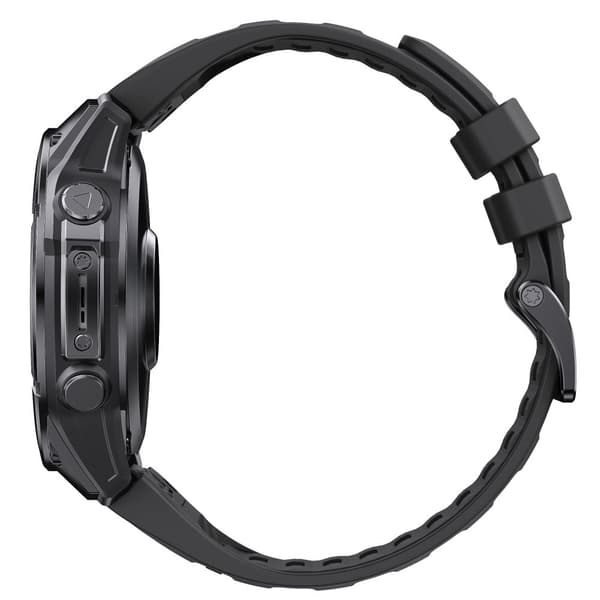 INF 22 mm silikonrem med hurtigutløser til Garmin Fenix 8 47 mm Sort