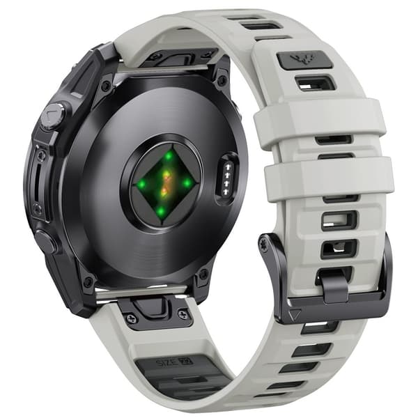 INF Silikoniranneke pikalukolla Garmin Fenix 8:lle Harmaa