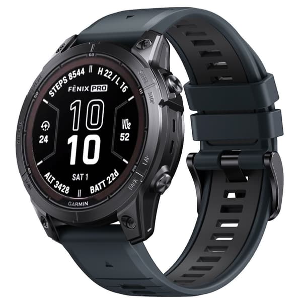 INF Stilfuld Quick Release Rem til Garmin Fenix 7X Pro Mørkegrå