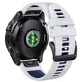 Miniatyrbillede 3 af 5: INF Stilfuld Quick Release Rem til Garmin Fenix 7X Pro Hvid + blå