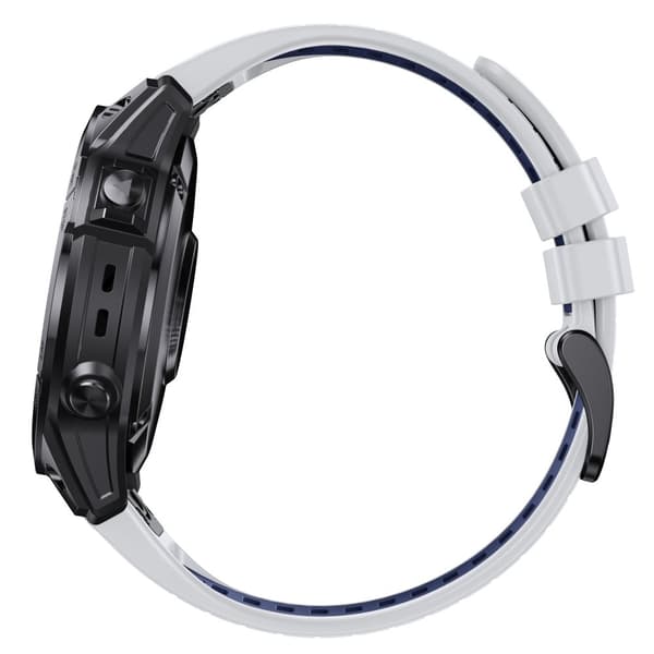INF Stilfuld Quick Release Rem til Garmin Fenix 7X Pro Hvid + blå