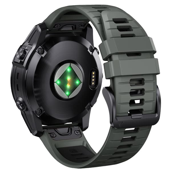 INF Snyggt snabbfäste för Garmin Fenix 7X Pro Svart + Grön