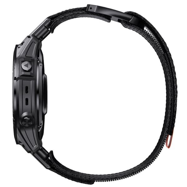 INF Pikalukittava 26 mm:n kudottu nailonranneke Garmin-kelloihin Musta