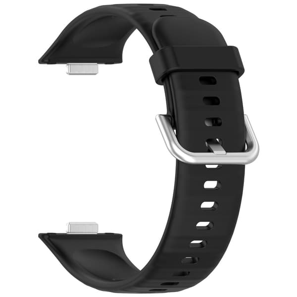 INF Silikonarmband för Huawei Fit 4 - Ljusrosa, Silverspänne Svart