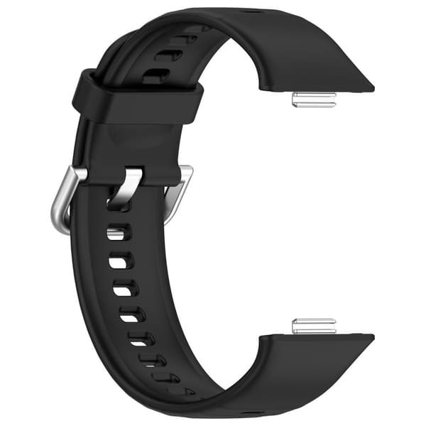 INF Silikonarmband för Huawei Fit 4 - Ljusrosa, Silverspänne Svart