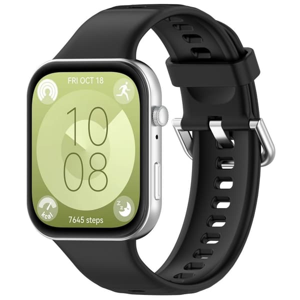 INF Silikonarmband för Huawei Fit 4 - Ljusrosa, Silverspänne Svart