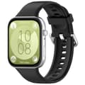 Miniatyrbild 2 av 4: INF Silikonarmband för Huawei Fit 4 - Ljusrosa, Silverspänne Svart