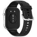 Miniatyrbild 1 av 4: INF Silikonarmband för Huawei Fit 4 - Ljusrosa, Silverspänne Svart