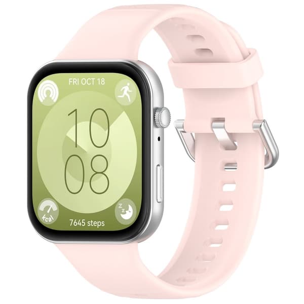 INF Silikonerem til Huawei Fit 4 - Lys Pink, Sølvspænde Fyrretræ