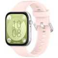 Miniatyrbillede 2 af 4: INF Silikonerem til Huawei Fit 4 - Lys Pink, Sølvspænde Fyrretræ