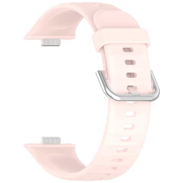 INF Silikonerem til Huawei Fit 4 - Lys Pink, Sølvspænde Fyrretræ