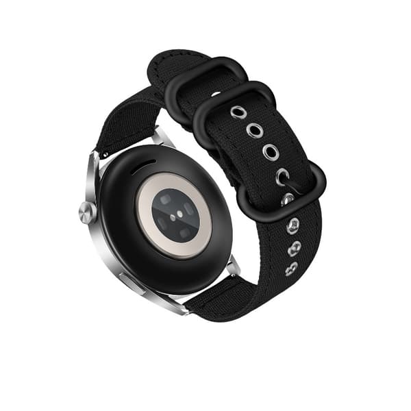 INF Premium 24mm kangasranneke Suunto 9 -kelloon Musta