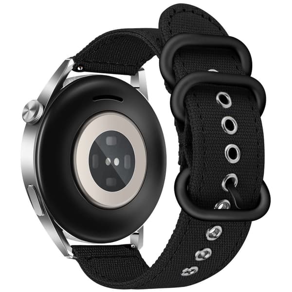 INF Premium 24mm kangasranneke Suunto 9 -kelloon Musta